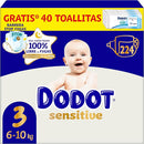 (516 Pañales + 2.592 Toallitas) Mega Pack Familiar Dodot Sensitive + Pure Aqua